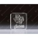 Clear Crystal 3D Square Paperweight