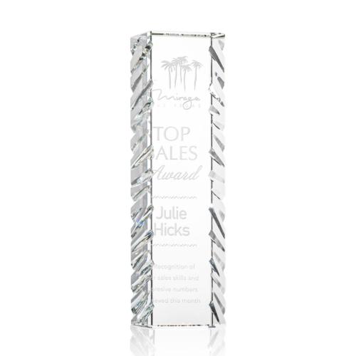 Corporate Awards - Crystal Awards - Crystal Pillar Awards - Kaleidoscope Tower Obelisk Crystal Award