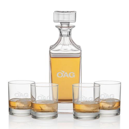 Corporate Recognition Gifts - Etched Barware - Chelsea Decanter Set