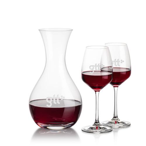 Corporate Recognition Gifts - Etched Barware - Adelita Carafe & Oldham Wine