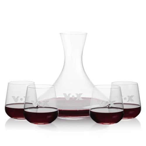 Etched Barware Senderwood Carafe & Howden Stemless Wine SWD45114HD