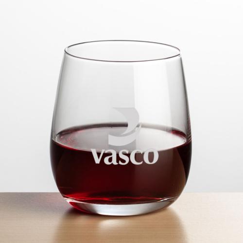 Corporate Recognition Gifts - Etched Barware - Wine Glasses - Crestview Stemless Wine - Deep Etch