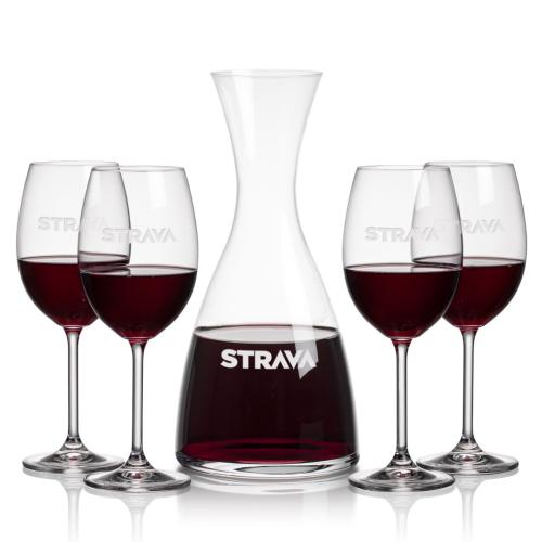 Corporate Recognition Gifts - Etched Barware - Barham Carafe & Blyth Wine