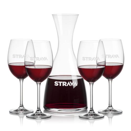 Corporate Recognition Gifts - Etched Barware - Barham Carafe & Coleford Wine