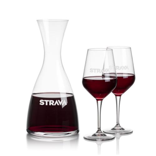 Corporate Recognition Gifts - Etched Barware - Barham Carafe & Germain Wine