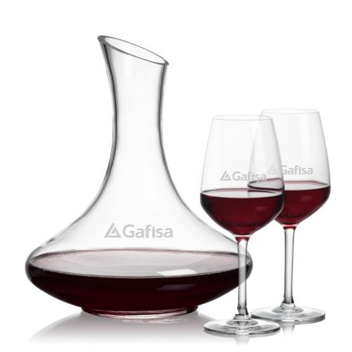 Corporate Recognition Gifts - Etched Barware - Kanata Carafe & Mandelay Wine