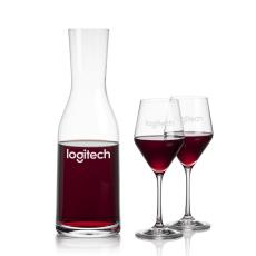 Caldmore Carafe & Bengston Wine - Etched Barware