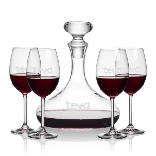 Corporate Recognition Gifts - Etched Barware - Stratford Decanter & Blyth Wine