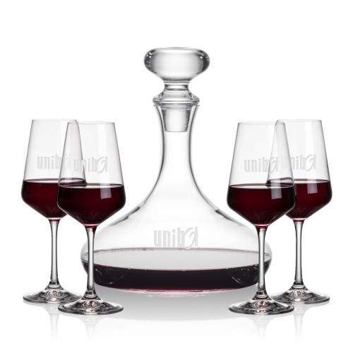 Corporate Recognition Gifts - Etched Barware - Stratford Decanter & Cannes Wine