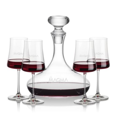 Corporate Recognition Gifts - Etched Barware - Stratford Decanter & Dakota Wine
