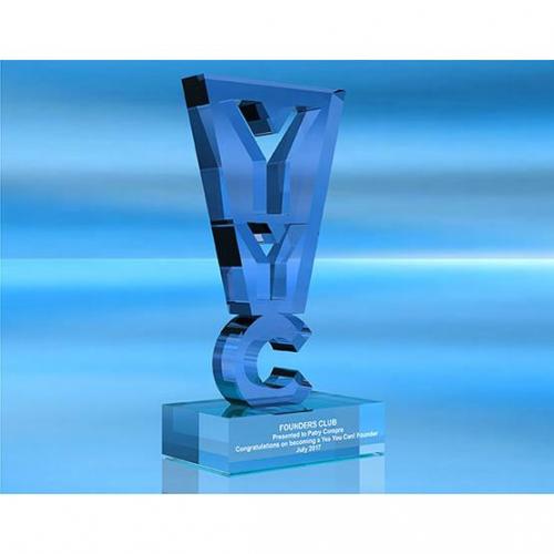 Featured - Custom Acrylic Awards Gallery - Yes You Can Founders Club