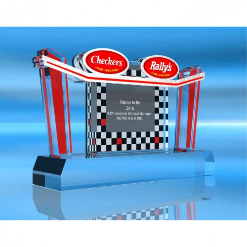 Featured - Custom Acrylic Awards Gallery - Checkers/Rally's General Manager Award
