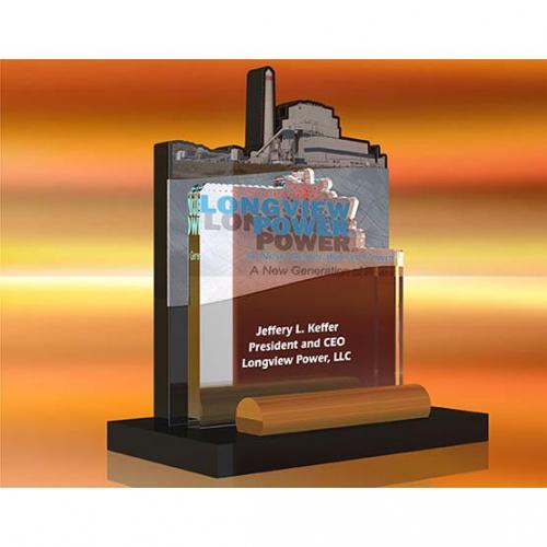 Featured - Custom Acrylic Awards Gallery - Longview Power Thank You Gift