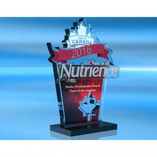 Featured - Custom Acrylic Awards Gallery - Nutrience Market Development Awards