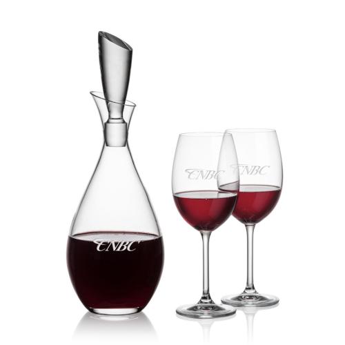 Corporate Recognition Gifts - Etched Barware - Juliette Decanter & Coleford Wine