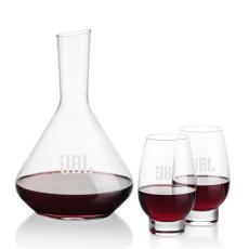 Terrassa Carafe & Glenarden Stemless Wine - Etched Barware