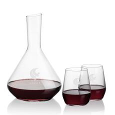 Terrassa Carafe & Germain Stemless Wine - Etched Barware
