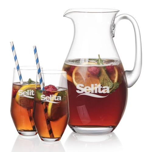 Corporate Recognition Gifts - Etched Barware - St Tropez Pitcher & Graydon Beverage