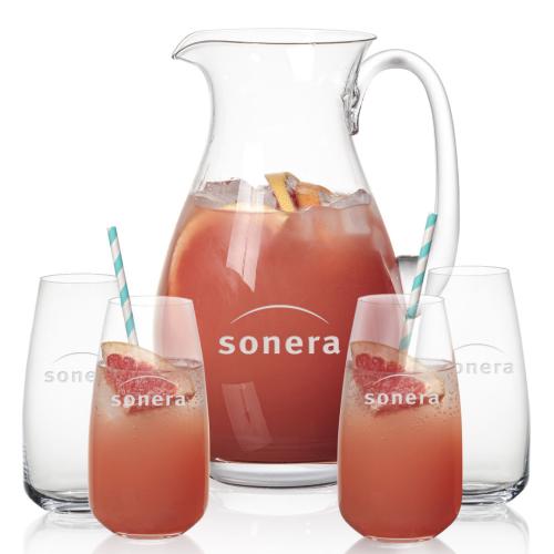 Corporate Recognition Gifts - Etched Barware - St Tropez Pitcher & Hogarth Beverage