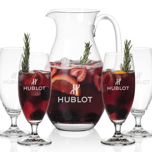 Corporate Recognition Gifts - Etched Barware - St Tropez Pitcher & Pinehurst Cocktail