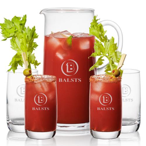 Corporate Recognition Gifts - Etched Barware - Rexdale Pitcher & Sandown Beverage