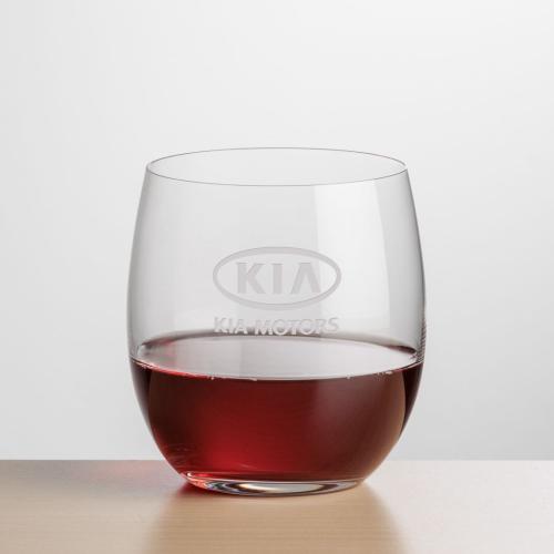 Corporate Recognition Gifts - Etched Barware - Wine Glasses - Zacata Stemless Wine - Deep Etch