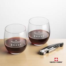 Employee Gifts - Swiss Force Opener & Zacata Stemless Wine