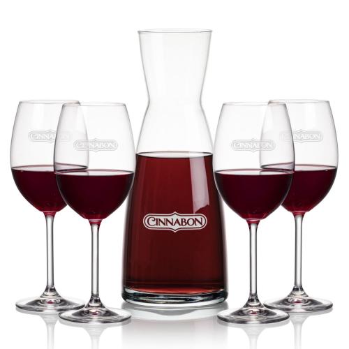 Corporate Recognition Gifts - Etched Barware - Winchester Carafe & Blyth Wine