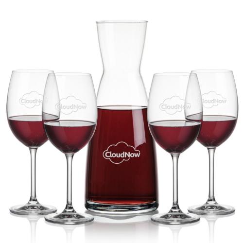 Corporate Recognition Gifts - Etched Barware - Winchester Carafe & Coleford Wine