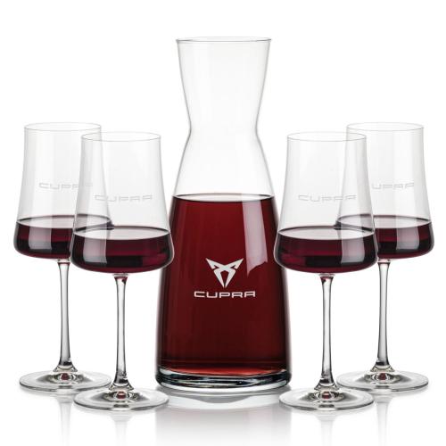 Corporate Recognition Gifts - Etched Barware - Winchester Carafe & Dakota Wine