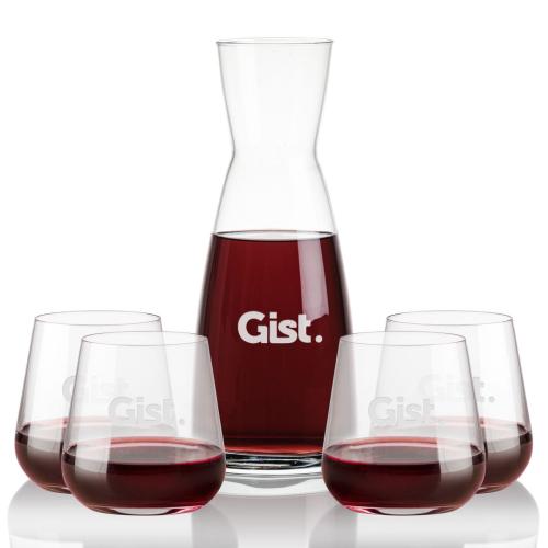 Corporate Recognition Gifts - Etched Barware - Winchester Carafe & Howden Stemless