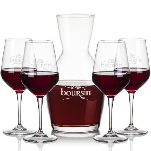 Corporate Recognition Gifts - Etched Barware - Westwood Carafe & Germain Wine