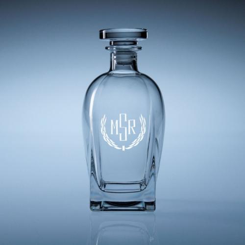 Corporate Gifts, Recognition Gifts and Desk Accessories - Etched Barware - Lexington Optical Crystal Spirits Decanter