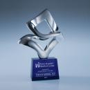 Performer Chrome Sculpture Award with Optical Crystal Base