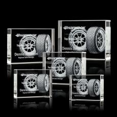 Employee Gifts - York 3D Rectangle Crystal Award