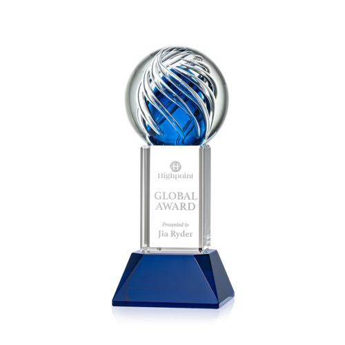 Corporate Awards - Glass Awards - Art Glass Awards - Genista Art Glass on Stowe Base Award