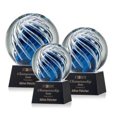Employee Gifts - Genista Black on Robson Base Spheres Glass Award