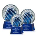 Genista Blue on Robson Base Spheres Glass Award