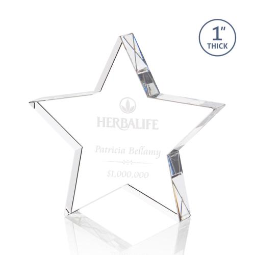 Corporate Awards - Standing Star Crystal Award