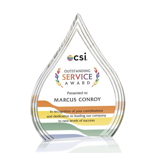 Corporate Awards - Dover Full Color Clear Acrylic Award