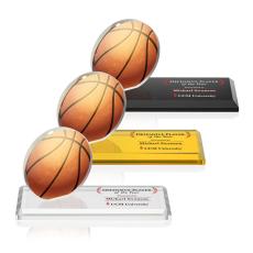 Employee Gifts - Northam Full Color Basketball Circle Crystal Award