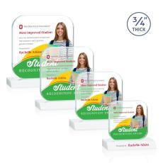App Full Color White Crystal Award - Full Color Awards
