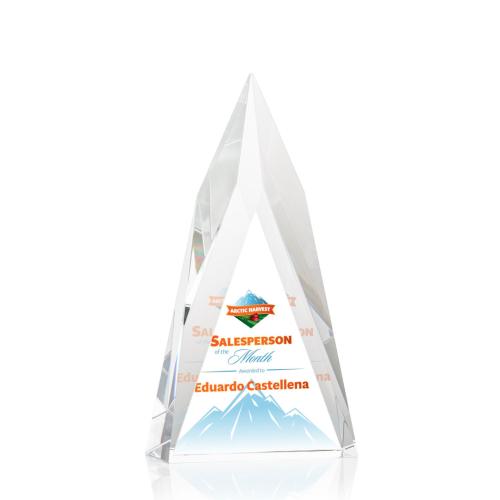 Corporate Awards - Salisbury Full Color Pyramid Crystal Award