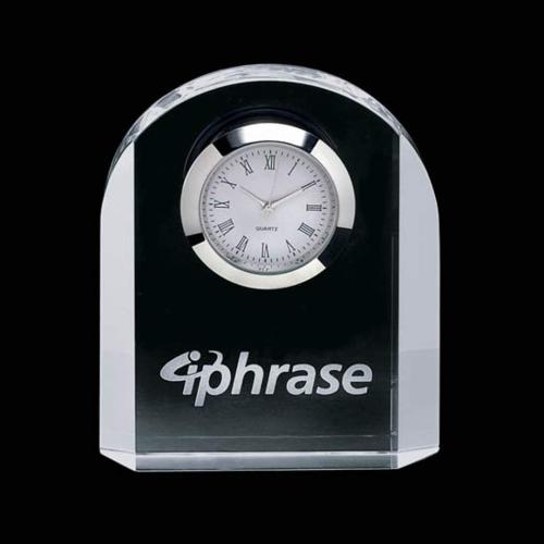 Corporate Recognition Gifts - Crystal Gifts - Sutton Clock
