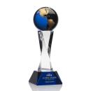 Langport Globe Blue Crystal Award