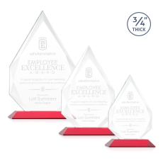 Employee Gifts - Hawthorne Red Arch & Crescent Crystal Award