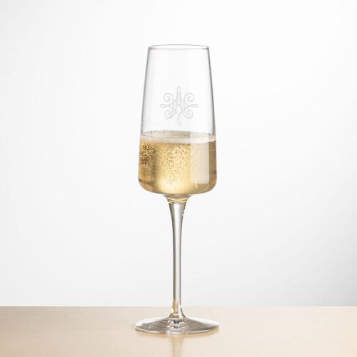 Corporate Gifts, Recognition Gifts and Desk Accessories - Etched Barware - Dunhill Flute - Deep Etch