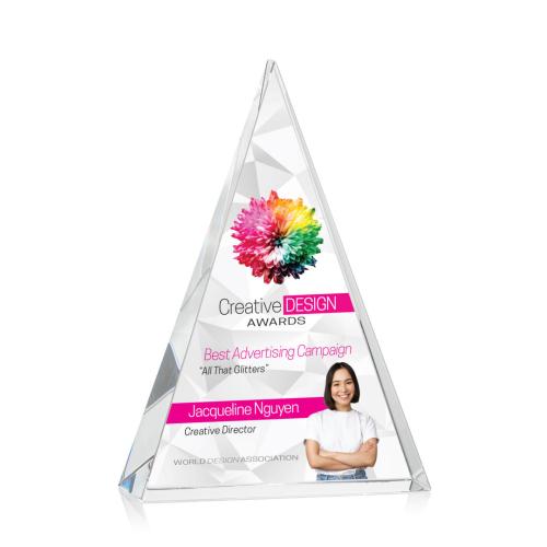 Corporate Awards - Monroe Full Color Pyramid Crystal Award