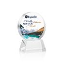 Glenwood Vividprint&trade; Clear on Base Circle Crystal Award
