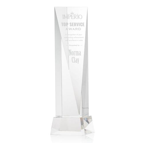 Corporate Awards - Easton Clear on Base Obelisk Crystal Award